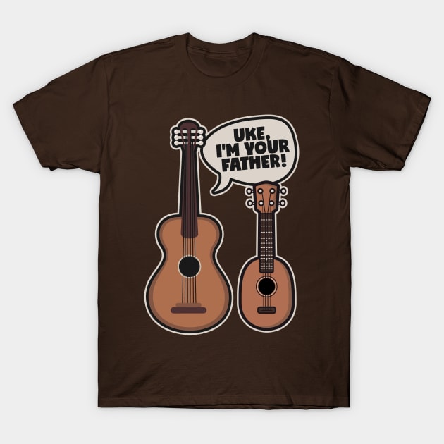 Ukulele Guitar Saying Uke I am your father T-Shirt by voidea